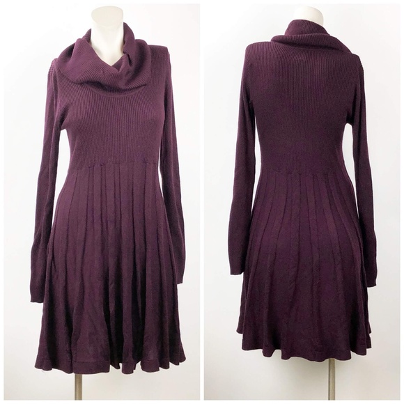 Calvin Klein Dresses & Skirts - 🎃Calvin Klein Burgundy Cowl-neck Sweater Dress